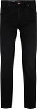 Zwarte straight fit jeans, van achteren gezien.
