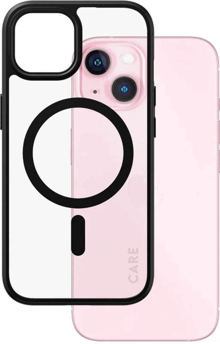 CARE by PanzerGlass Flagship Case - Transparant Urban Combat w. - Zwart MagSafe iPhone 15