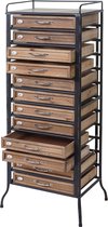 Apothekerskast MCW-A43, massief dennenhout, vintage shabby-look, 129 x 55 x 38 cm