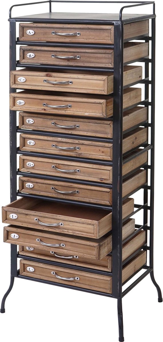 Apothekerskast MCW-A43, massief dennenhout, vintage shabby-look, 129 x 55 x 38 cm
