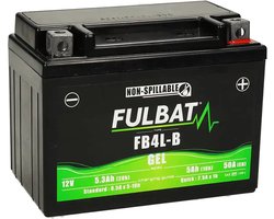 Fulbat Accu Fulbat YB4L-B Gel SLA 12V 5Ah onderhoudsvrij (o.a Yamaha Aerox, Peugeot Vivacity 2 takt)