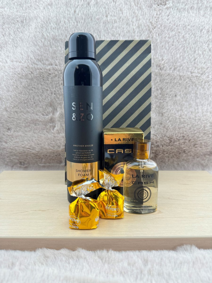 Goedkoopste Heren •Cadeaupakket Sen&zo Gold• - Cadeau voor Mannen - Perfect Gifts