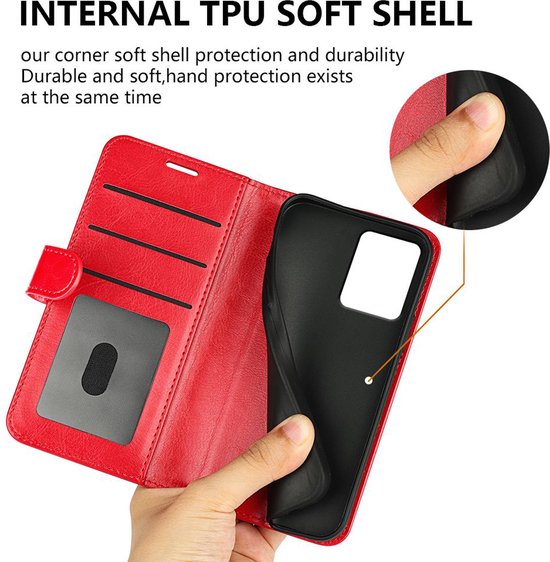 Xiaomi 13T - 13T Pro Case - MobyDefend Wallet Book Case (fermeture arrière) - Marron - Étui de téléphone portable - Étui de téléphone adapté pour Xiaomi 13T