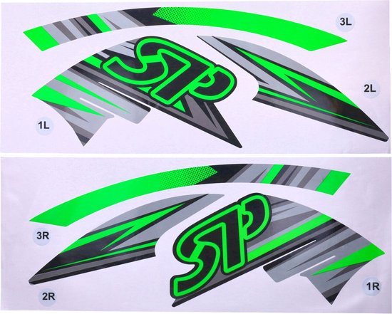 Stickerset Piaggio Zip SP 2000 zwart / groen 16 delig | bol