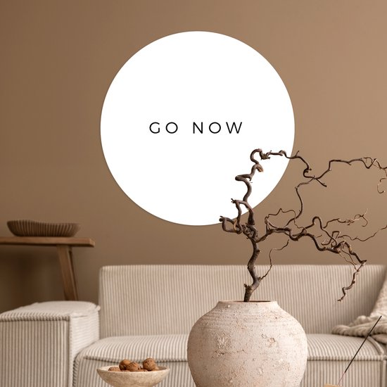 WallCircle® - Papier peint cercle 80x80 cm - Stickers muraux Citations - Proverbes - Go maintenant - Motivation - Cercle mural salon - Cercle mural chambre - Décoration de chambre autocollante - Accessoires de Décoration murale