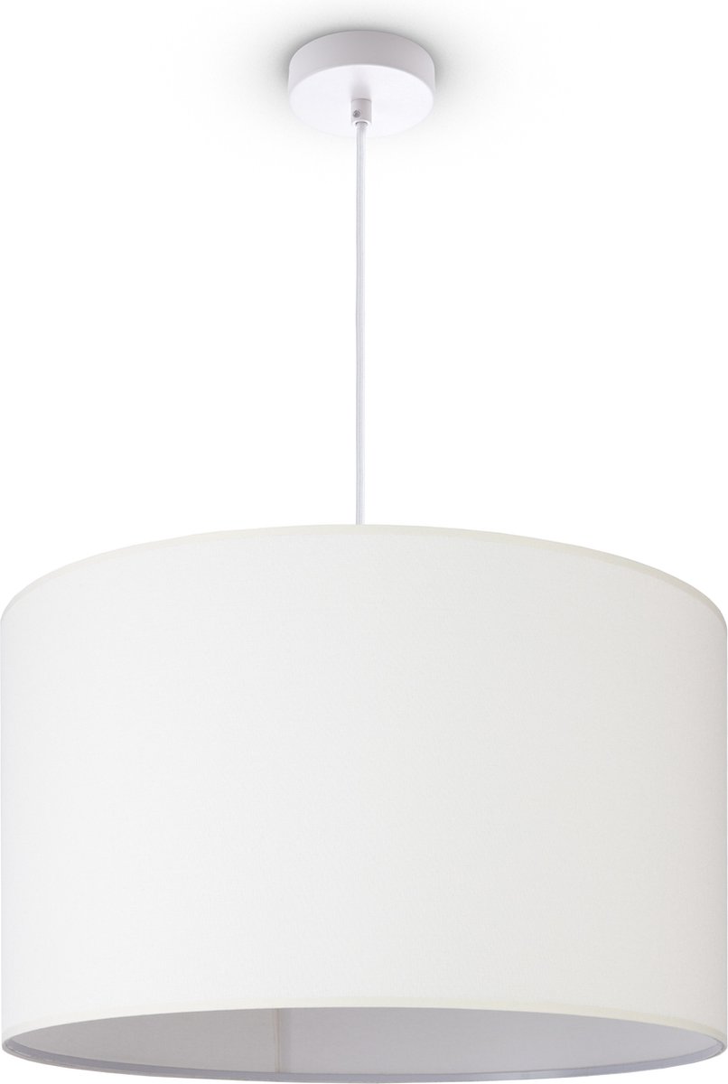 Paco HomeHanglamp Woonkamer Plafondlamp Stoffen Lampenkap Modern Eenkleurig Rond