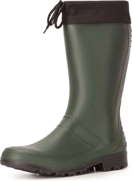 Ladeheid Dames en Heren Regenlaarzen - Gevoerd en Waterdicht - PVC - LA-LMG-958-Axel - Groen - 47