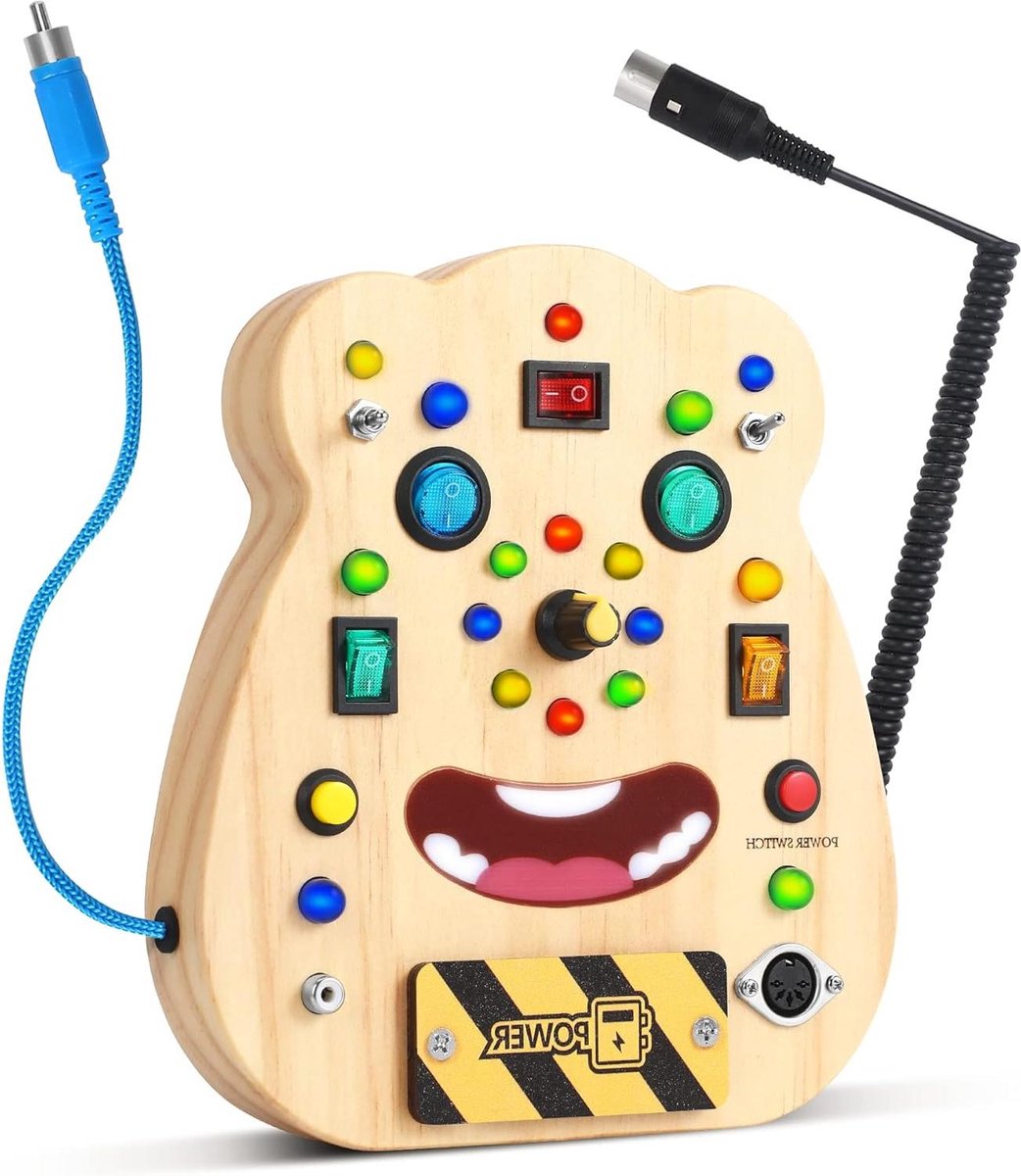 Busy Board Met LED-verlichting Montessori Sensorisch Educatief Speelgoed voor Kinderen Busy board