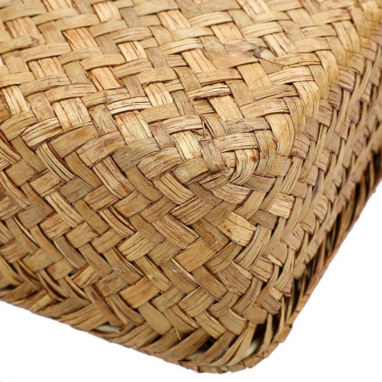 Rieten mand met deksel - opbergmand - afm: 80 x 60 x 52