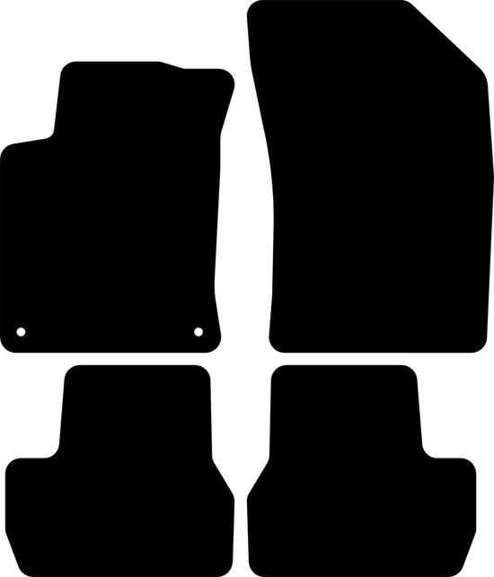 Tapis de voiture en caoutchouc Citroen C3 - Année de construction : 2013 - 12/2016 - Ajustement d'origine - 4 pièces