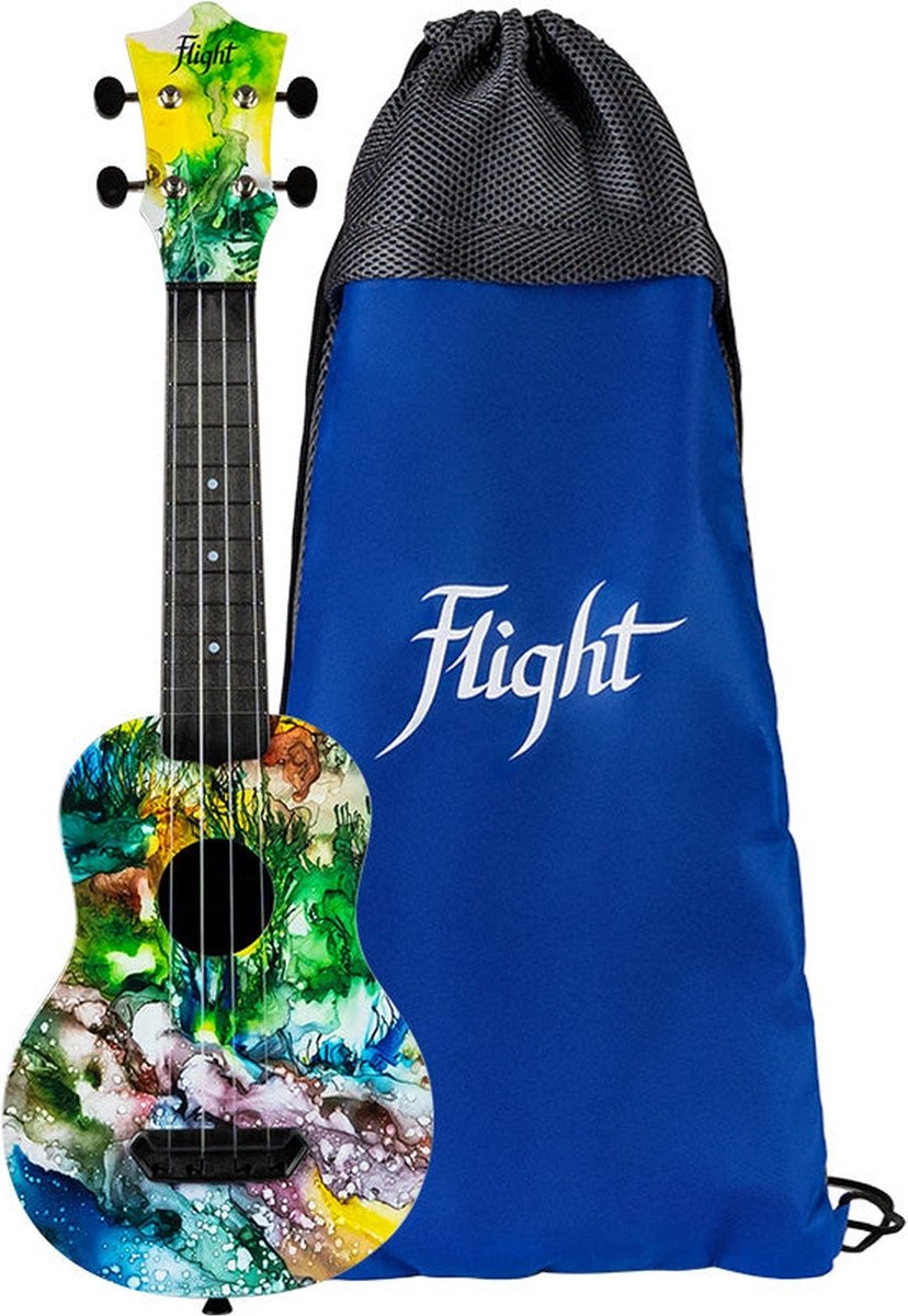 Flight Ultra Travel Series UTS-42 Underwater kunststof sopraan ukelele met hoes
