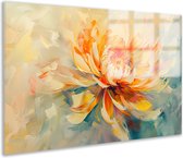 Peintures sur verre chrysanthèmes - Peintures sur verre Bloem - Peintures sur verre abstraites - Peintures campagne - Peintures sur verre acrylique - Décoration murale chambre verre acrylique 60x40 cm