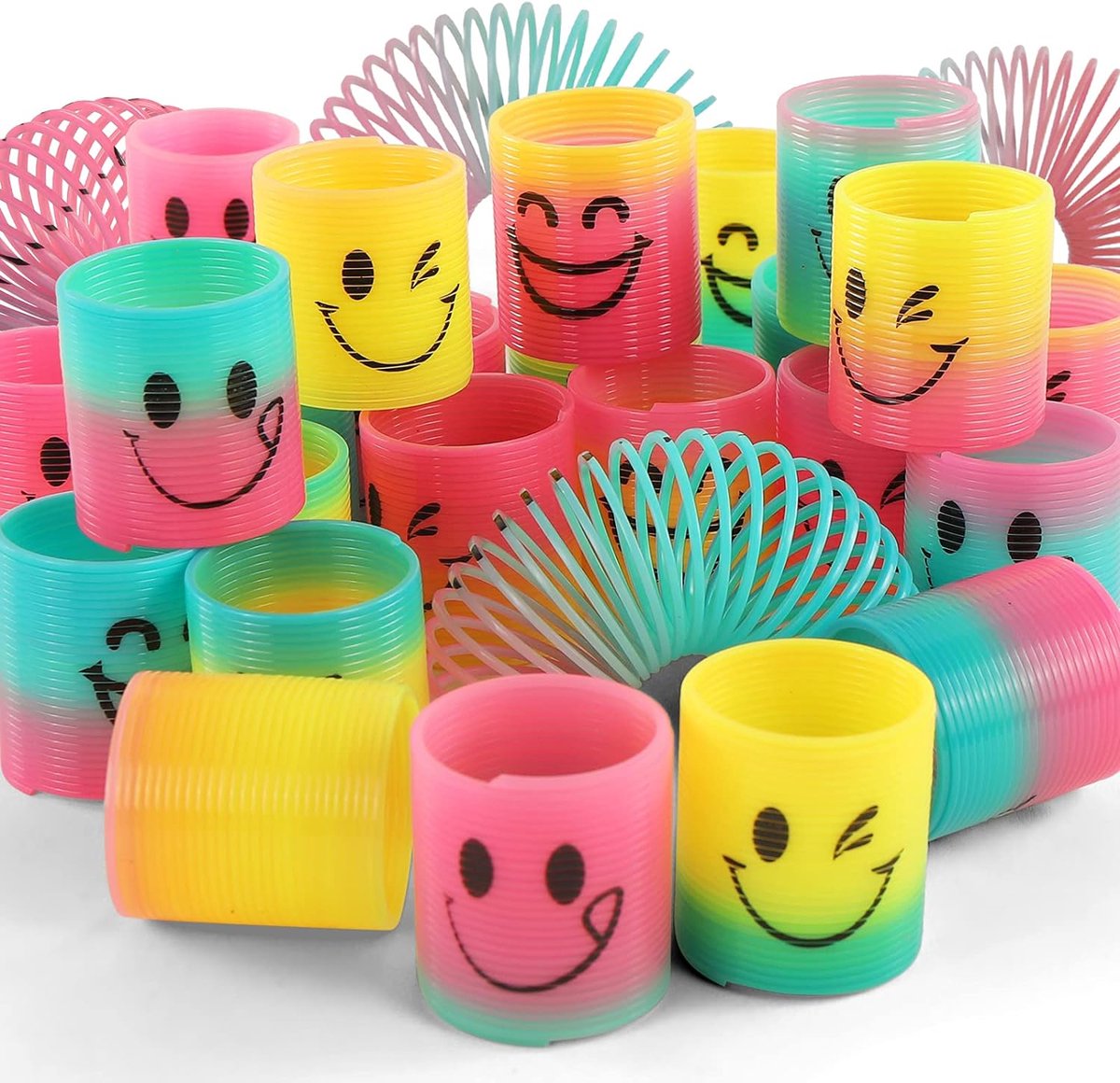 Partizzle 30x Traploper Klein Speelgoed Pakket - Trapveer Uitdeelcadeautjes - Slinky Grabbelton Traktatie Cadeautjes - Sensorisch / Fidget Toys - Voor Kinderen & Peuters — afbeelding 3