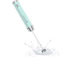 Oplaadbare melkopschuimer - handheld elektrische schuimmaker - waterdichte afneembare roestvrijstalen garde - drankmixer schuimer voor latten cappuccino - draagbare optie