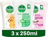 Bol.com Dettol No-Touch Navulling - Aloe Vera - Extra Care Honey & Sheabutter - Sheabutter - 250ML x 3 aanbieding