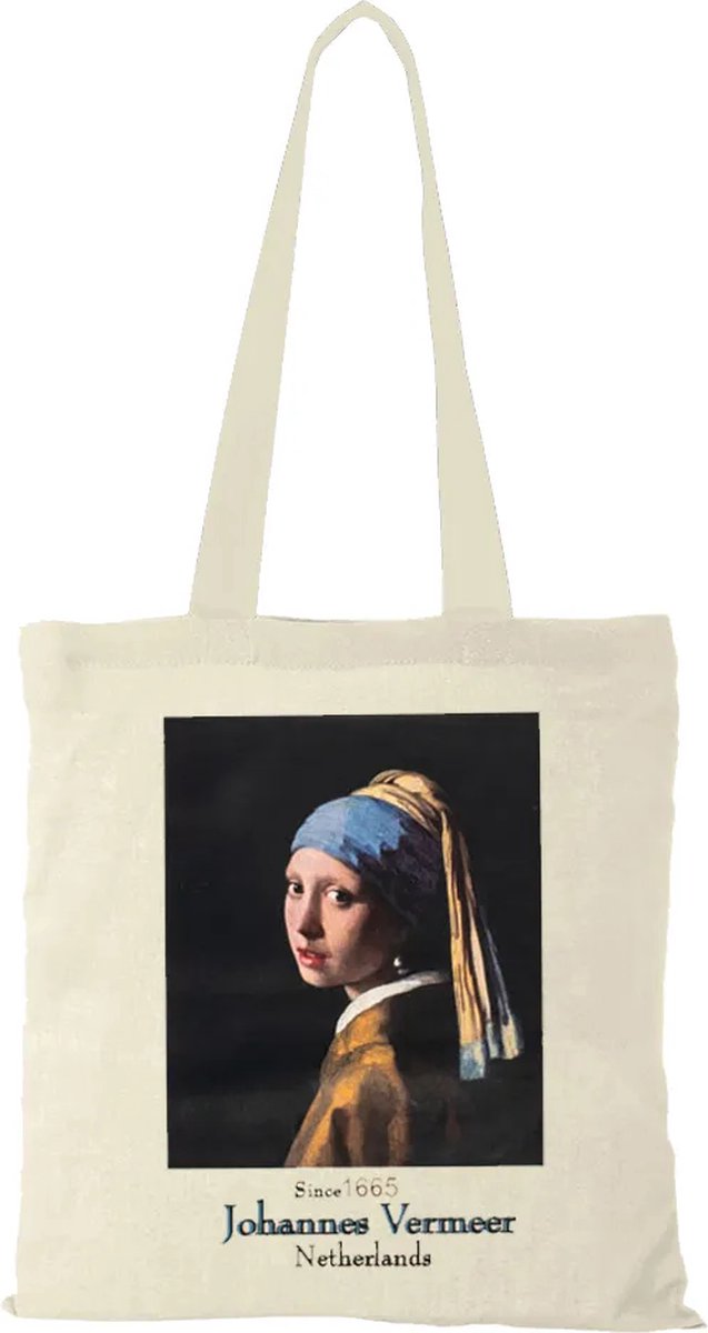 Canvas Tas- meisje met de parel - katoenen tas - schoudertas dames - tassen dames - schoudertassen