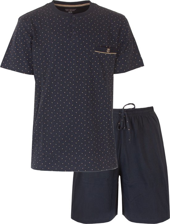 Paul Hopkins Pyjama short pour hommes - Motif imprimé - Blauw indigo - Taille M