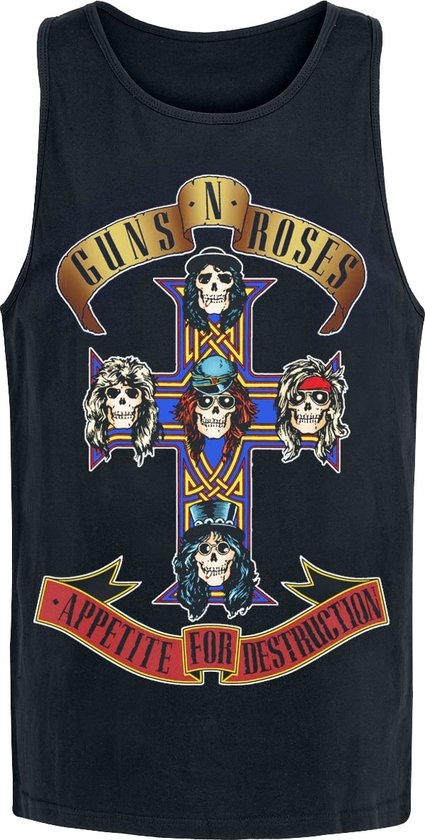 Débardeur Guns N' Roses Appetite For Destruction noir L en Katoen - Produits dérivés du groupe, Groupes