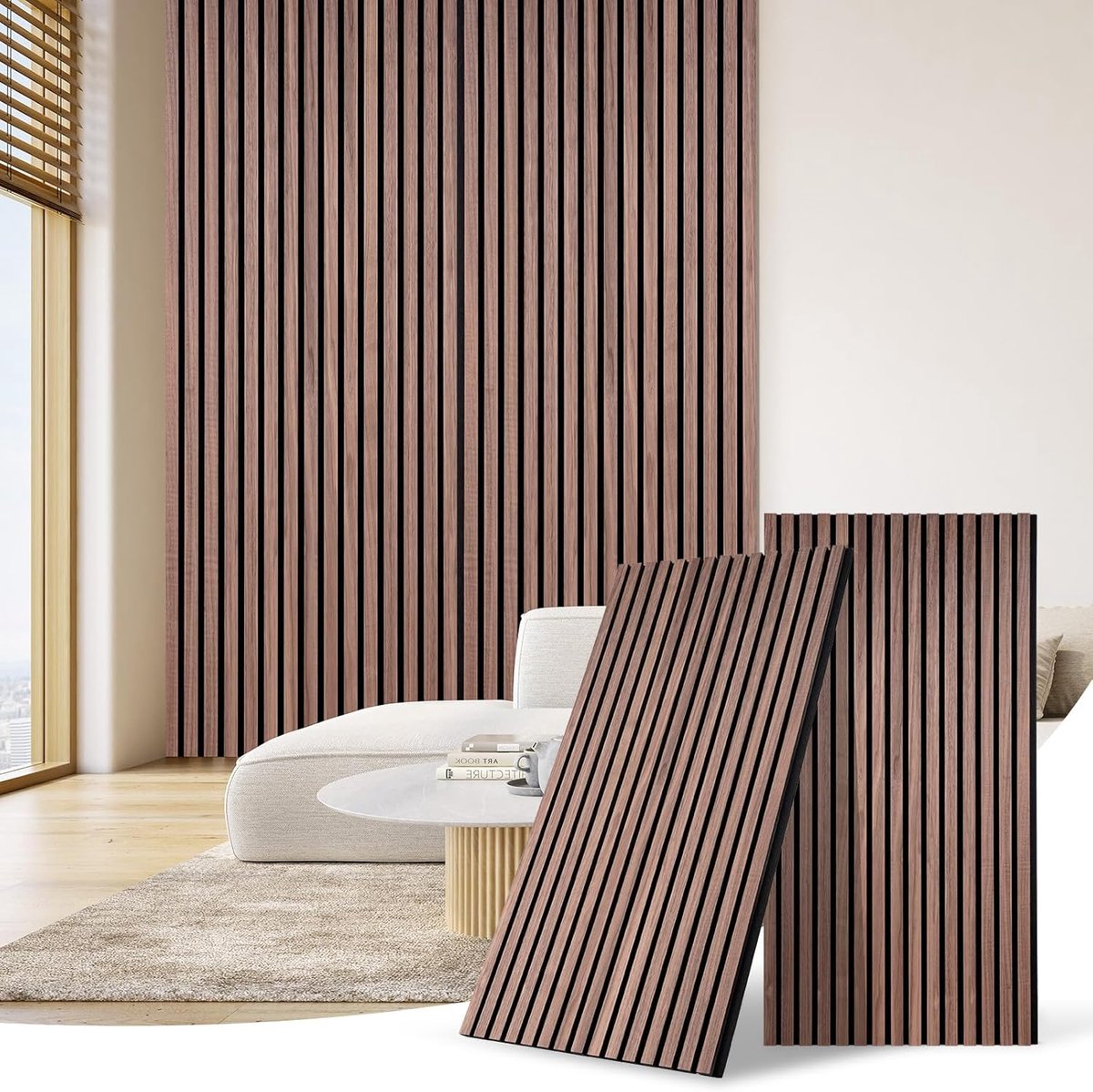 Goodivery ® Houten Akoestische Wandpanelen voor Stijlvolle Geluidsisolatie en Decoratie