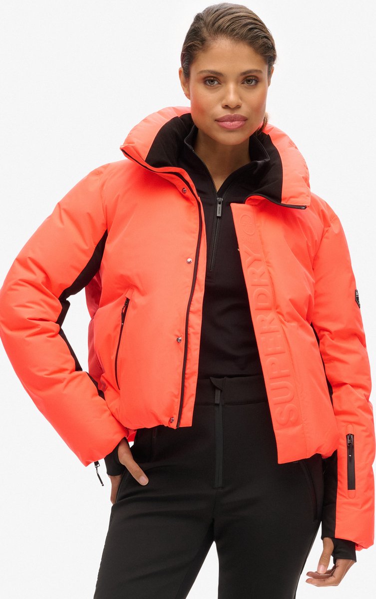Superdry SKI SLALOM PUFFER JACKET Dames Wintersportjas Volcanic Oranje