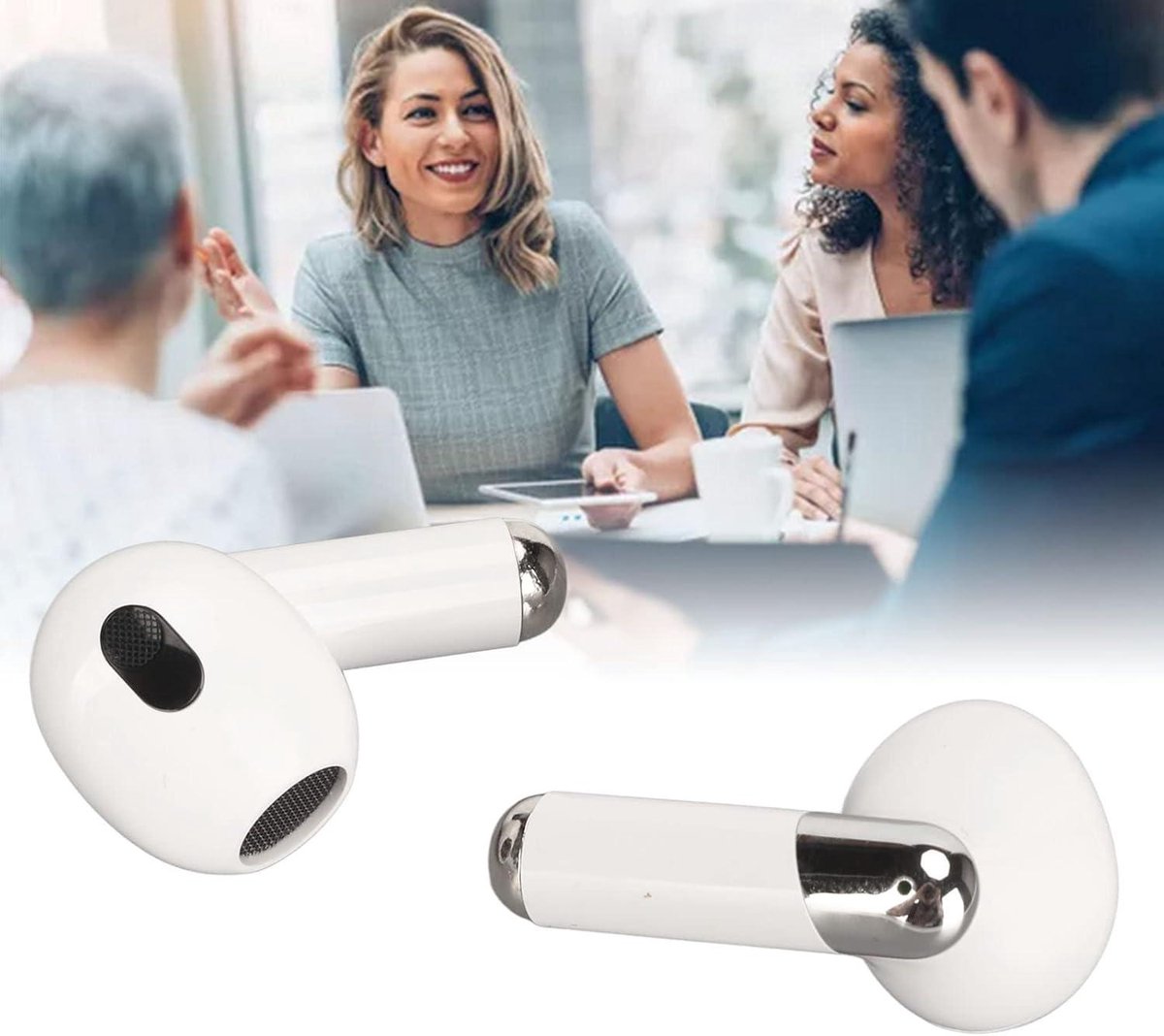 Talkbuds Translator Oortelefoons Van Qinux, Bluetooth Voice Translator In 114 Talen Zwart Ideaal Voor Reizen En Studie
