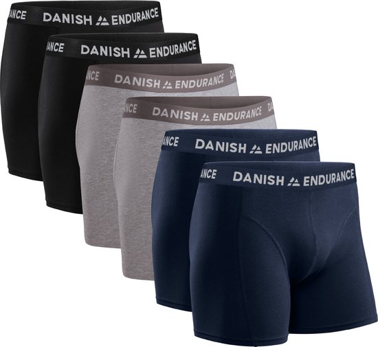 DANISH ENDURANCE Boxers en coton - Sous-vêtements pour hommes - Pack de 6 - Taille 3XL