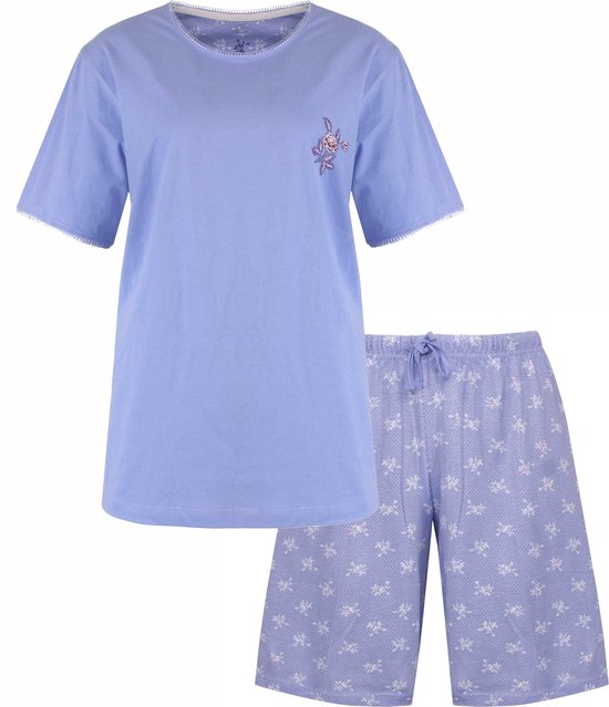 Tenderness Pyjama short Femme - Set Pyjama - Manches Courtes - Lilas Lavande - Taille XXL