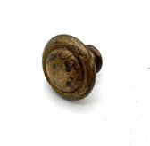 Knop Brons Antiek rond 30mm