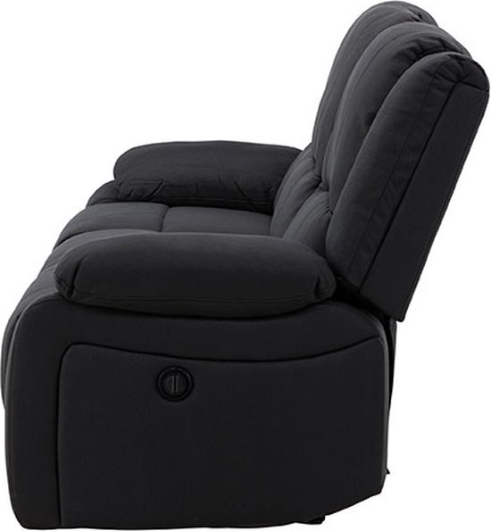 Singapore bank 3-zits fauteuil zwart.