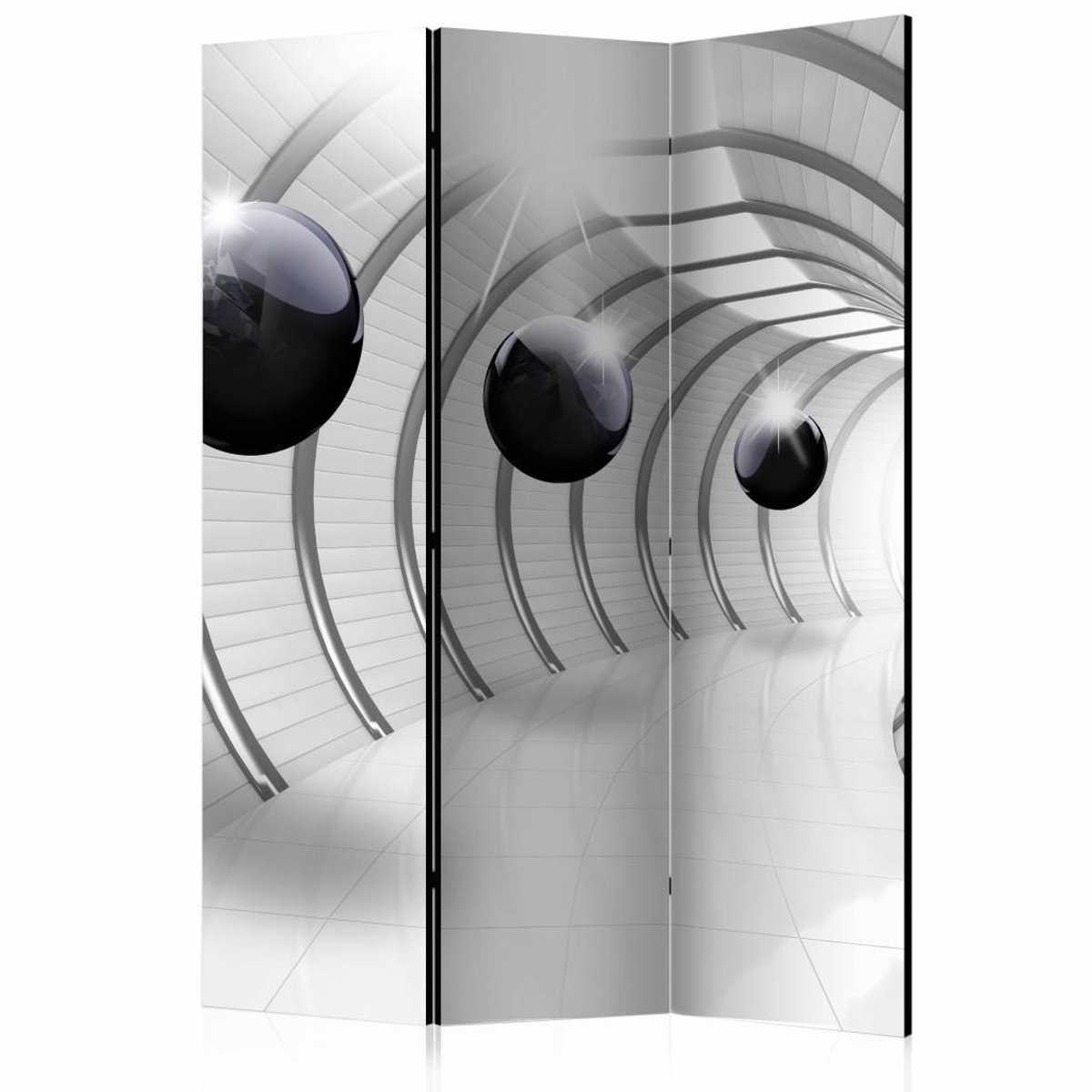Vouwscherm / Kamerscherm - Futuristische tunnel 135X172cm , gemonteerd geleverd, dubbelzijdig geprint