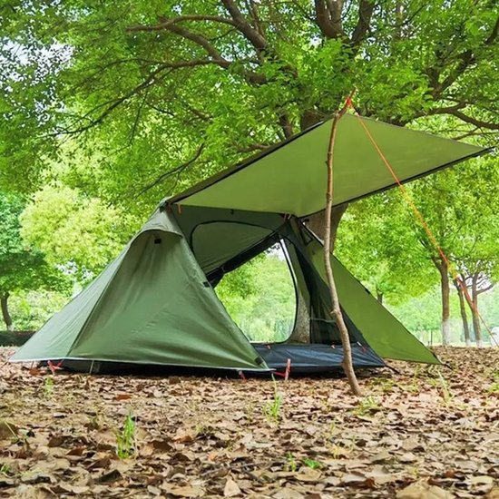 Carlovo Tent - Tunneltent - Koepeltent - Tunneltent - Ultralichte Tent - 2 Persoons Tent - Outdoor - Waterdicht en Winddicht - Groen van Carlovo — afbeelding 3