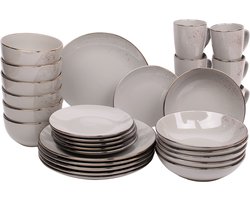 30 delige serviesset - 6 persoons - grijs - aardewerk - Luca style - Kade 171 serviessets- hip en trendy 30 delige serviesset - 6 persoons - grijs - aardewerk - Luca style - Kade 171 serviessets- hip en trendy