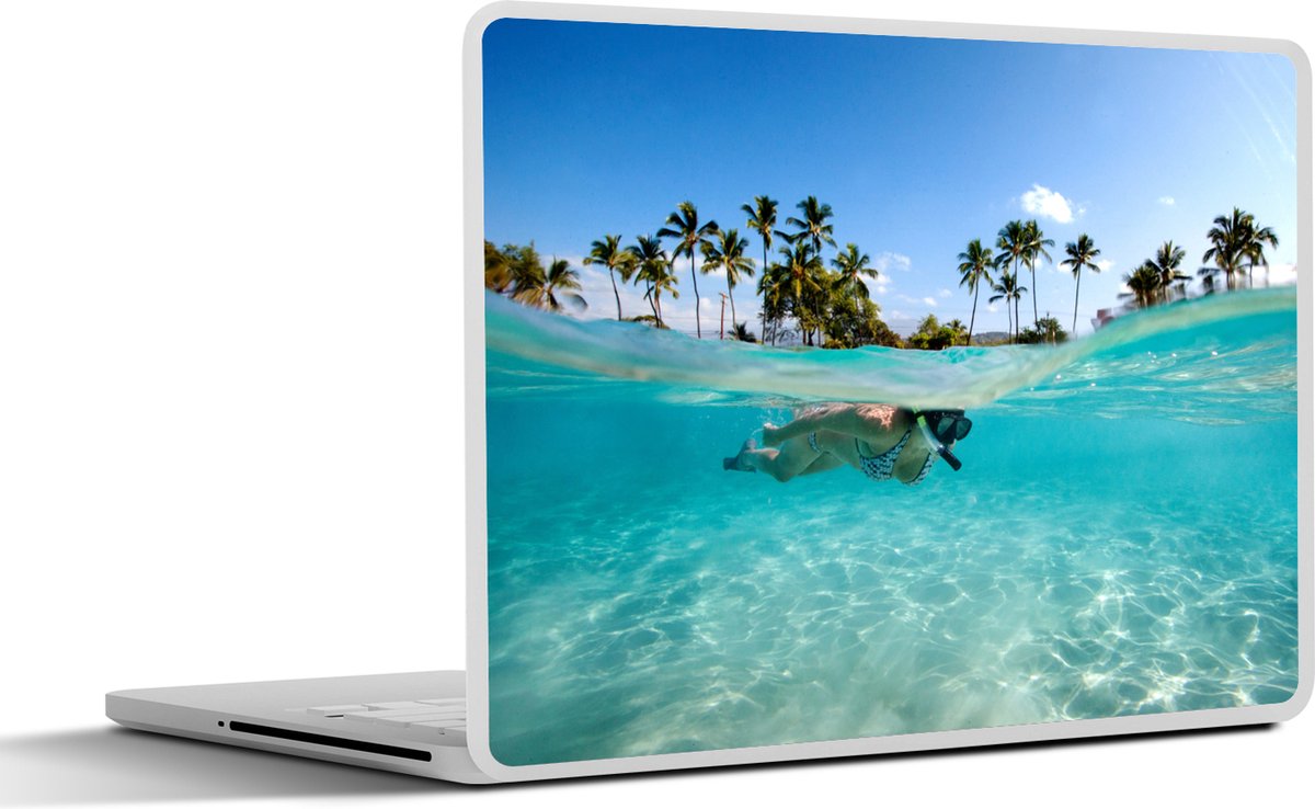 Laptop sticker - 12.3 inch - Zee - Snorkel - Hawaii - 30x22cm - Laptopstickers - Laptop skin - Cover