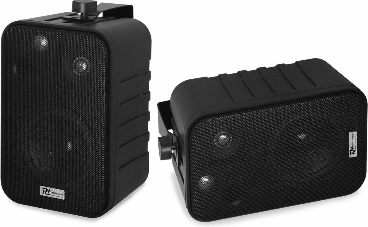 Power Dynamics 100V speakerset met 6 speakers en versterker - Bluetooth - 60W - Zwart thumbnail 2