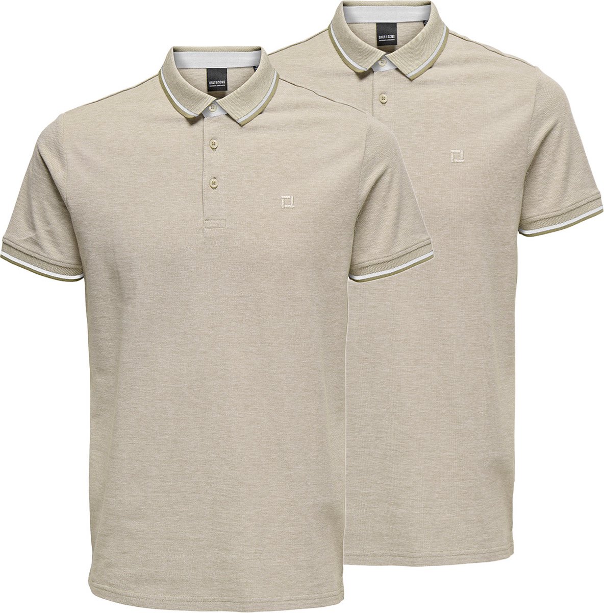 Only & Sons Heren poloshirt 2 pack Onsefletcher