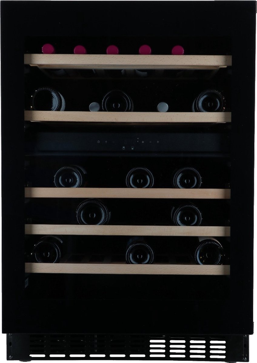 Vinata Premium Wijnklimaatkast Ciamarella - Vrijstaand en Onderbouw - Zwart - 54 flessen - 88 x 59.5 x 57.5 cm - Glazen deur