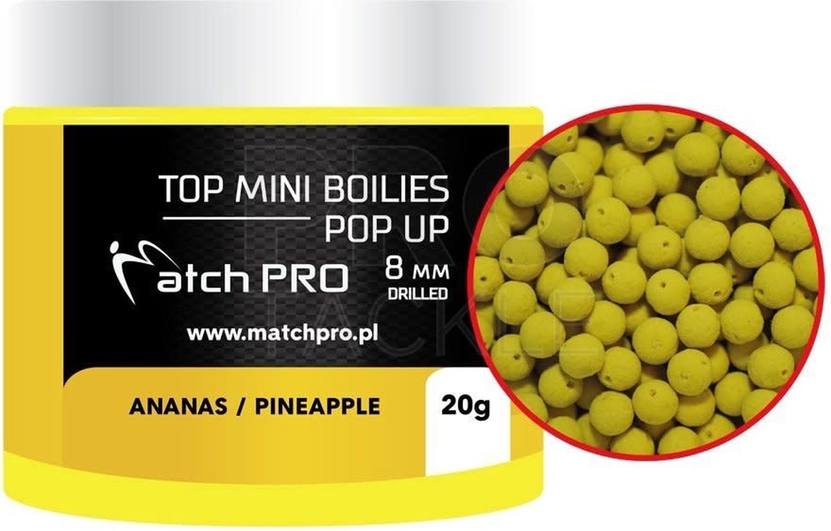MatchPro Top Boilies Pre Drilled 8mm 80g – Voorgeboorde Harde Boilies voor Selectief Vissen - Smaak : Chocolat Orange