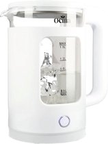Bol.com Ocina Elektrische Waterkoker - 15 Liter - 1500W - LED - Glas - Wit aanbieding