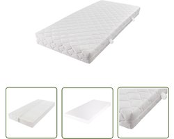 vidaXL Tweepersoons Bed - Matras - Matras met een wasbare hoes 200x120x17 cm H3 - Boxspring - Topper - Slaapkwaliteit