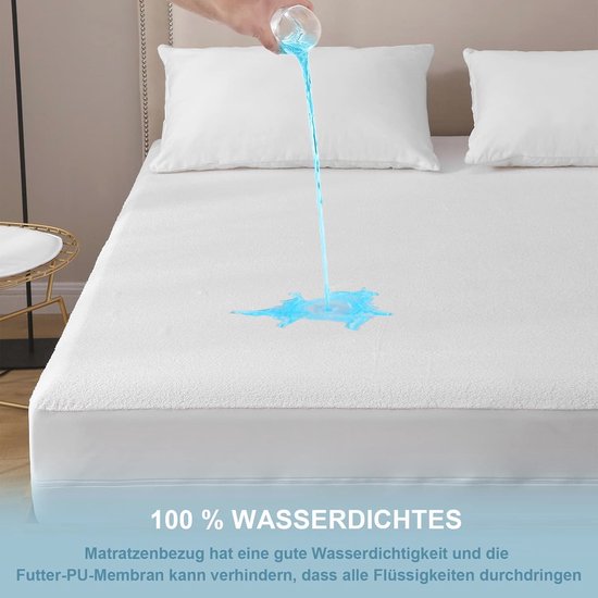 CASABEL Bed Topper 140x190, Microvezel Matrassen Topdek met 1000 GSM Vulling, Ademend & Antislip, met Elastieken, Wasbaar – voor Tweepersoonsbed 140 x 190 cm