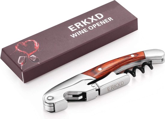 7DOO Professionele kurkentrekker, sommelier van staal, professionele flesopener, flesopener voor kroonkurken, sommelier, originele kerstcadeaus (Elite - Black 7DOO Professionele kurkentrekker, sommelier van staal, professionele flesopener, flesopener voor kroonkurken, sommelier, originele kerstcadeaus (Elite - Black