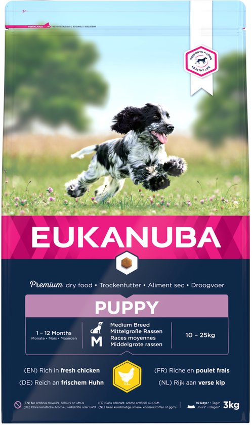 Eukanuba Growing Puppy Medium Breed Kip - Hondenvoer - 3 kg