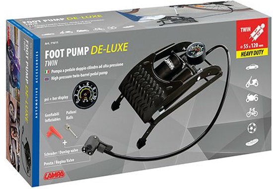 Voetpomp de luxe met dubbele cilinder — afbeelding 4