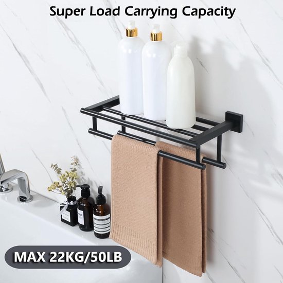 Barre Serviette Candora Porte Serviette De Salle De Bain Mural En Acier Inoxydable Crochet Serviette Salle De Bain