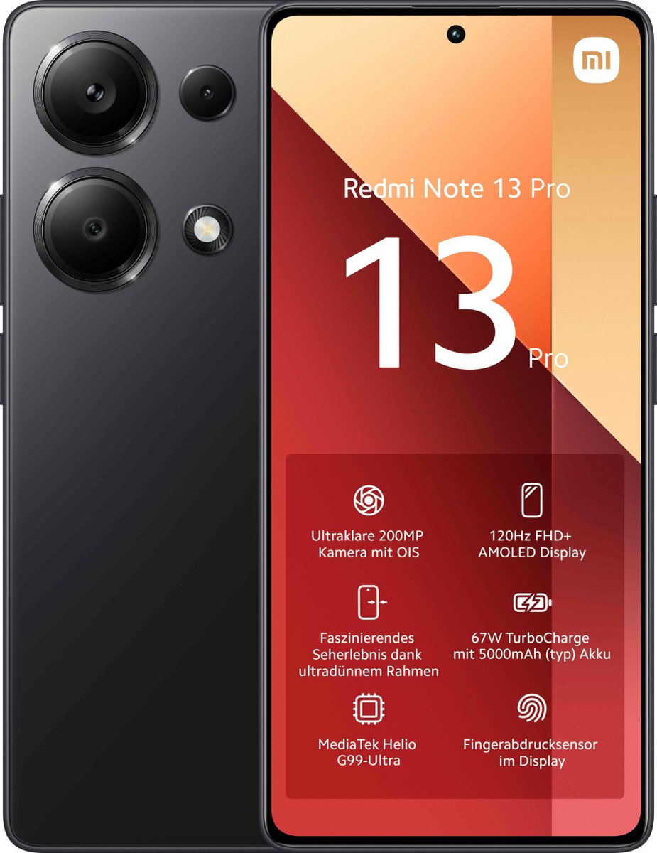 Xiaomi Redmi Note 13 Pro - Black - 256GB
