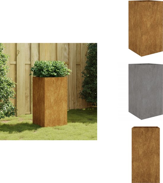 vidaXL Plantenbak 62x30x29 cm koudgewalst staal zwart