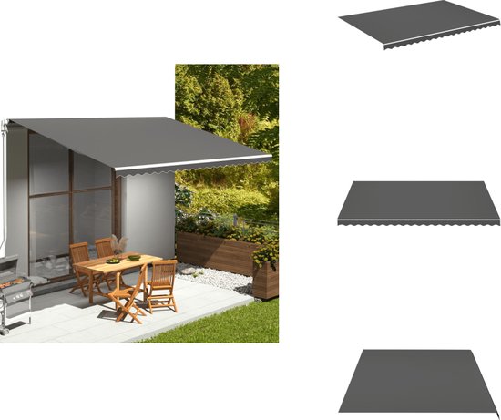 Vidaxl vervangingsdoek voor luifel 4,5x3,5 m crèmekleurig