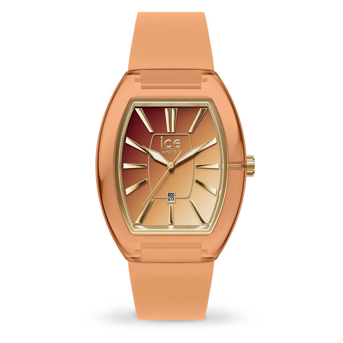 Ice-Watch - Ice boliday Dome Peach cherry sunset - Oranje dameshorloge met siliconen band - 024036 (Klein)
