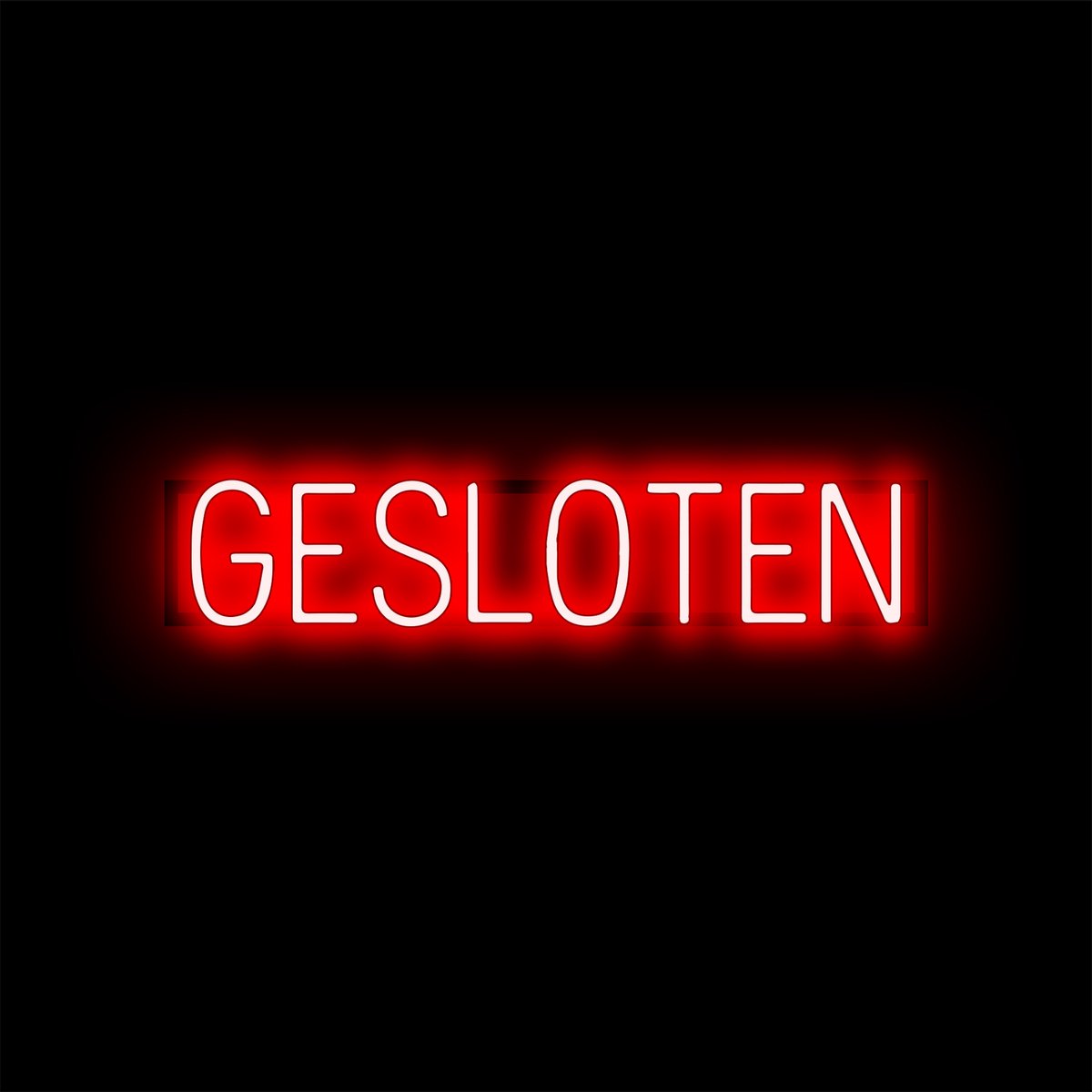 GESLOTEN - Lichtreclame Neon LED bord verlicht | SpellBrite | 77,94 x 16 cm | 6 Dimstanden & 8 Lichtanimaties | Reclamebord neon verlichting