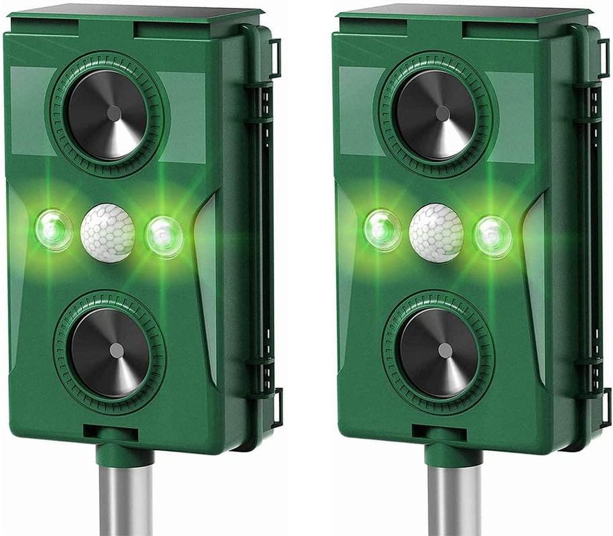 Kattenverjager Ultrasoon Opladen Zonne-energie USB-lader Hondenafweer Vogelverjager-Tuinbewaker